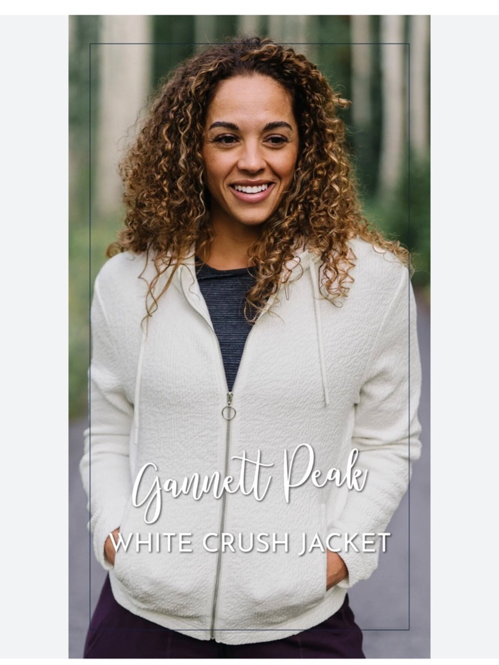Zyia Active Gannett Peak White Zip-Up Hoodie Jacket Size XXL